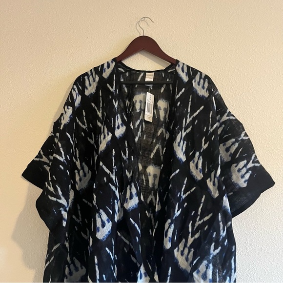 NWT L*Space Shibori Seas Go With the Flow Cover Up Kimono One Size Midnight Blue - Picture 4 of 10